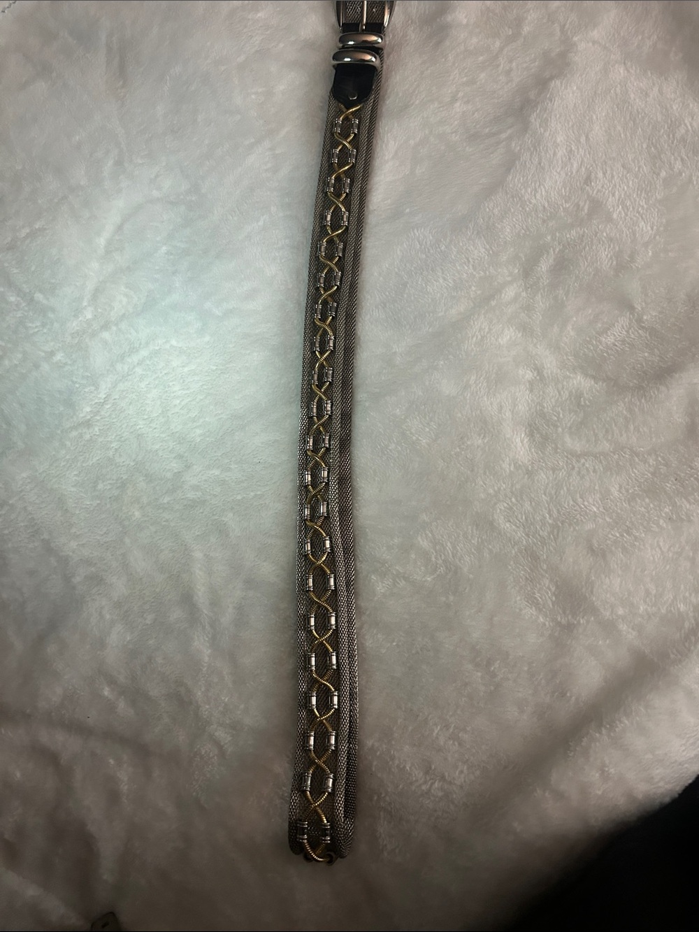 Gold and Silver Chain-Accent Women’s Belt